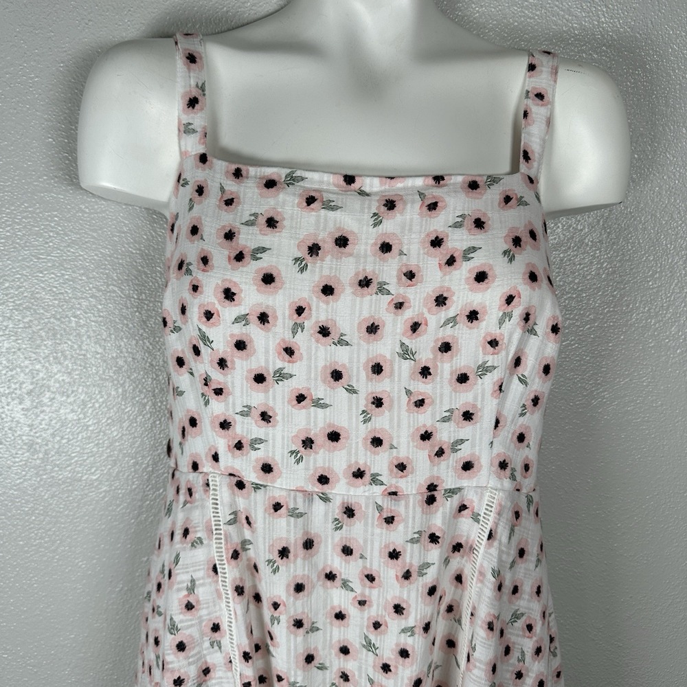 Anthropologie Hutch Womens 12 Poppy Floral Cotton Sleeveless Knee Length Dress - Picture 2 of 10